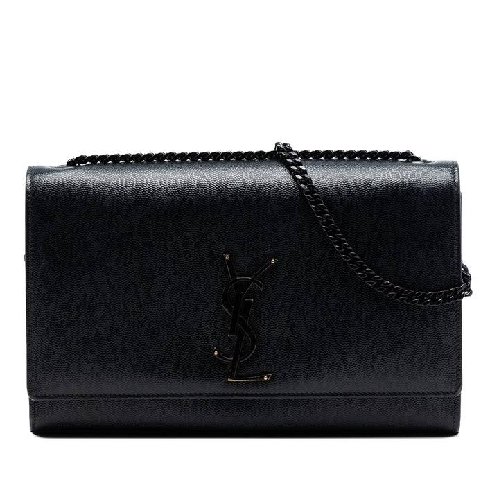 Saint Laurent Medium Grain De Poudre Monogram Monochrome Kate Sac porté croisé
