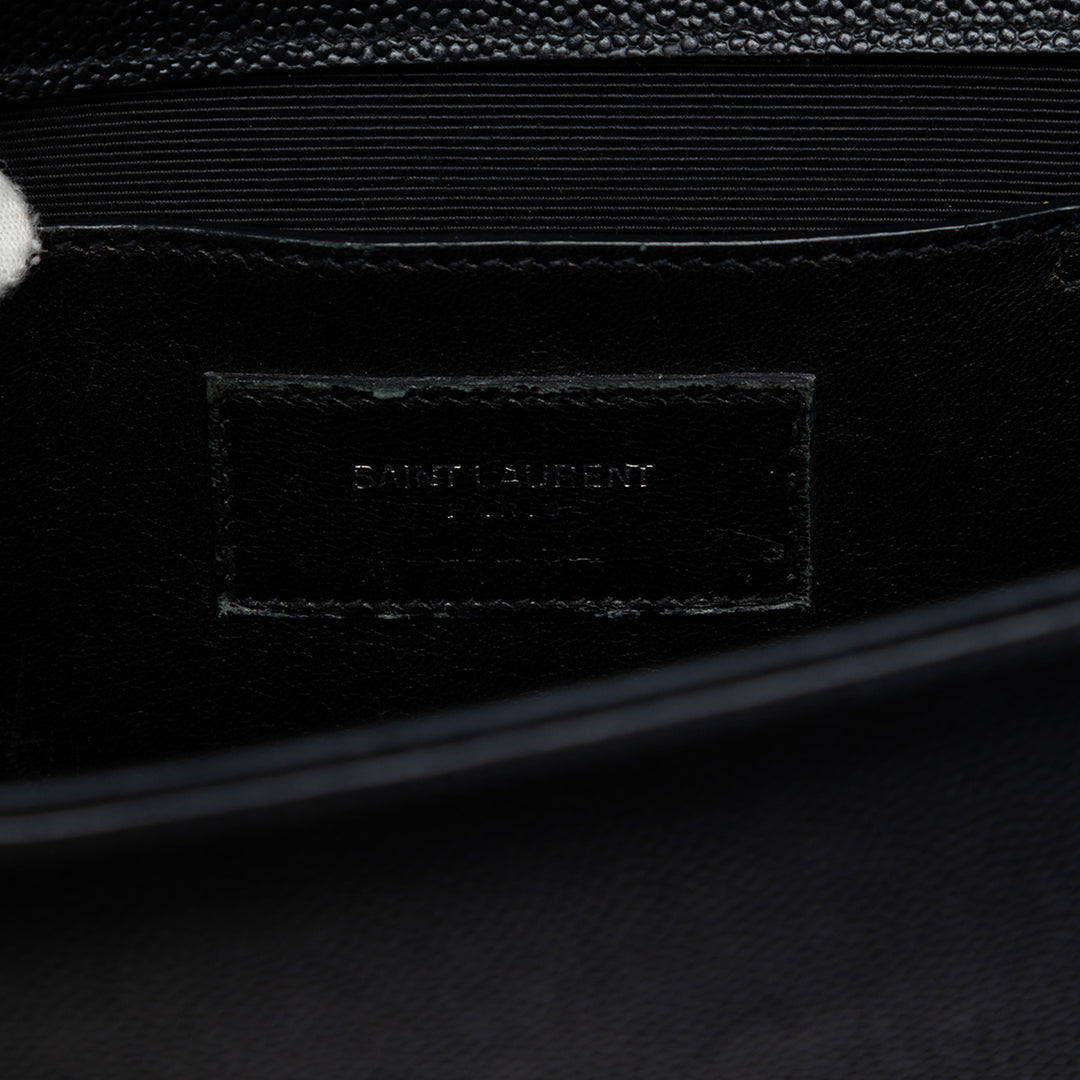 Saint Laurent Medium Grain De Poudre Monogram Monochrome Kate Sac porté croisé