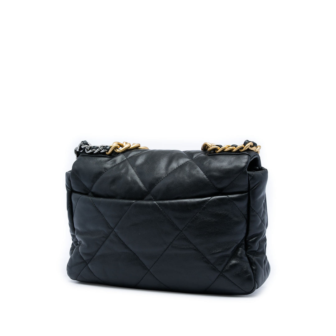 Chanel 19 à rabat Grand Cuir d'agneau