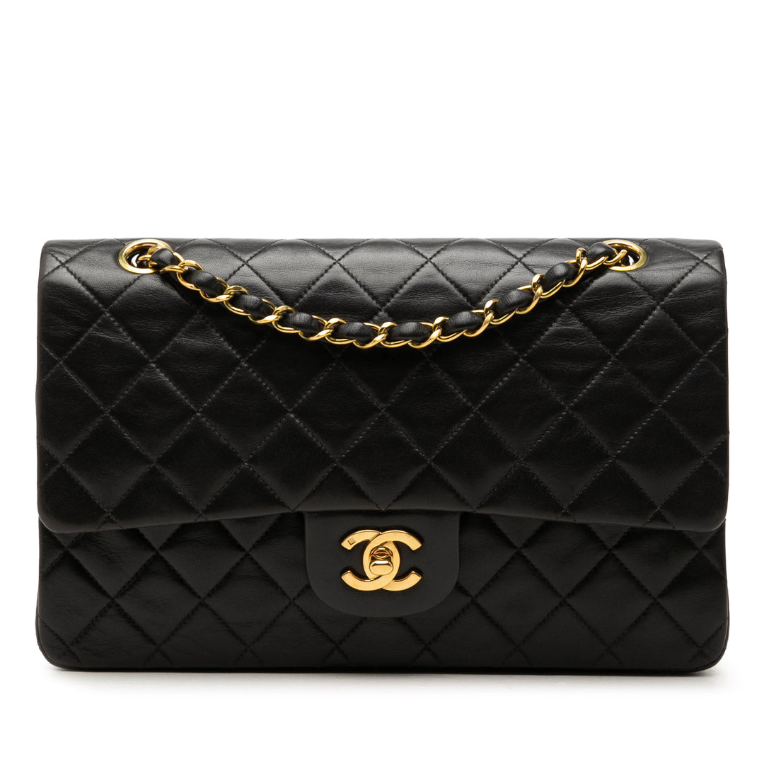 Chanel Classic Double rabat Moyen Cuir d'agneau Noir