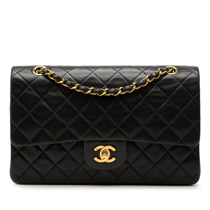 Chanel Classic Double rabat Moyen Cuir d'agneau Noir