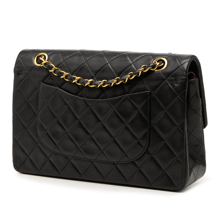 Chanel Classic Double rabat Moyen Cuir d'agneau Noir