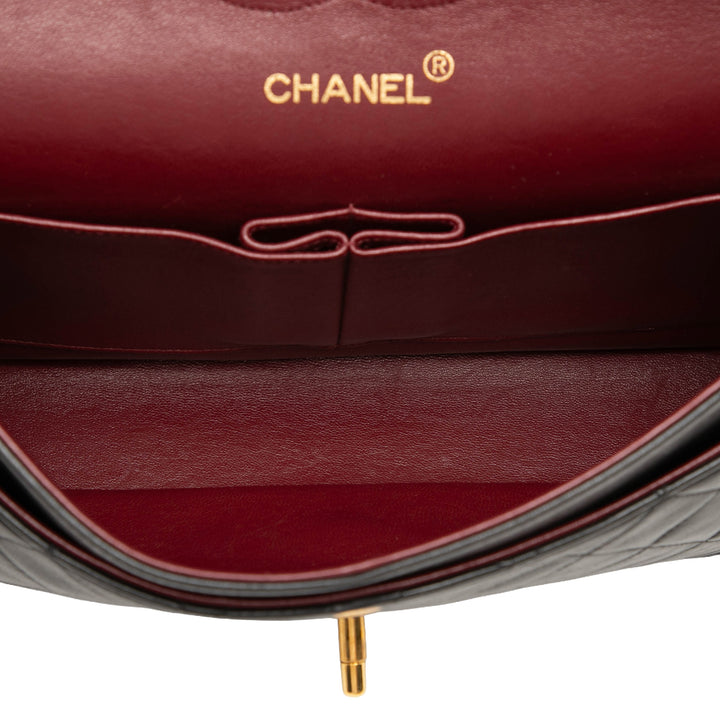 Chanel Classic Double rabat Moyen Cuir d'agneau Noir