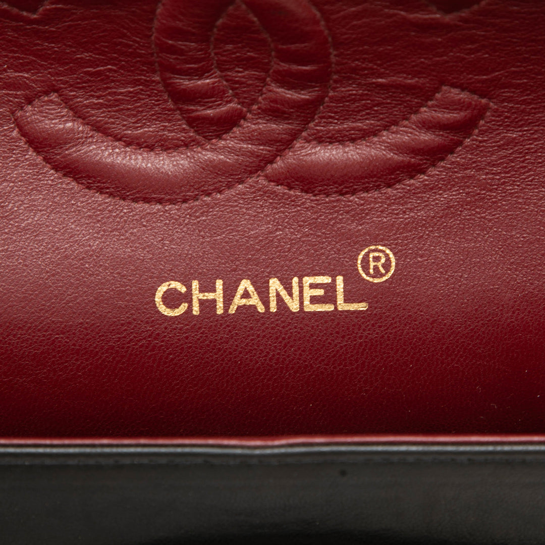 Chanel Classic Double rabat Moyen Cuir d'agneau Noir