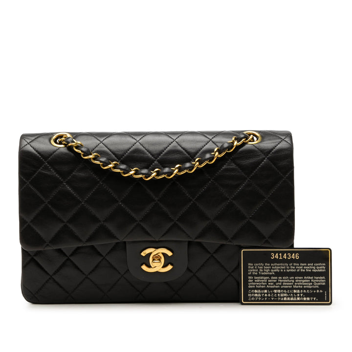 Chanel Classic Double rabat Moyen Cuir d'agneau Noir