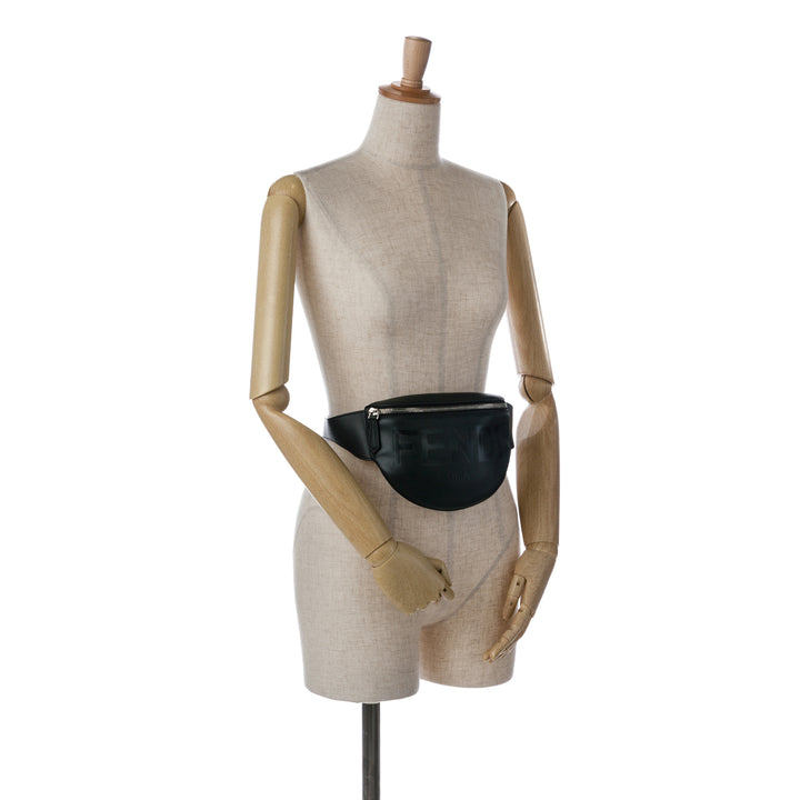 Fendi Logo Belt Bag Black - Gaby Paris