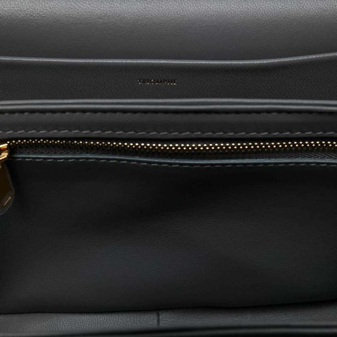 Celine Classique brillant Triomphe Sac Cuir de veau Gris – vue 4 – GABY PARIS