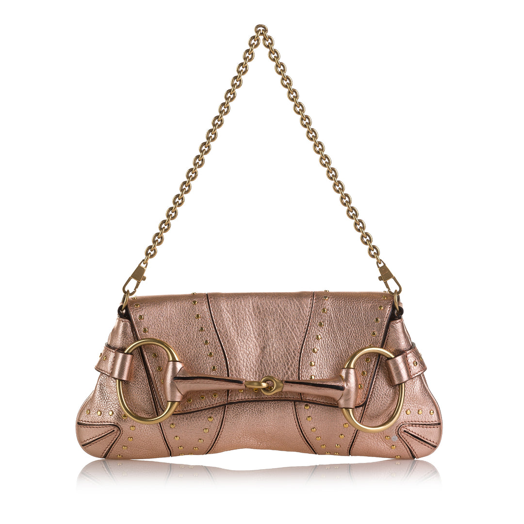 X Tom Ford Vintage Horsebit Shoulder Bag Pink - Gaby Paris