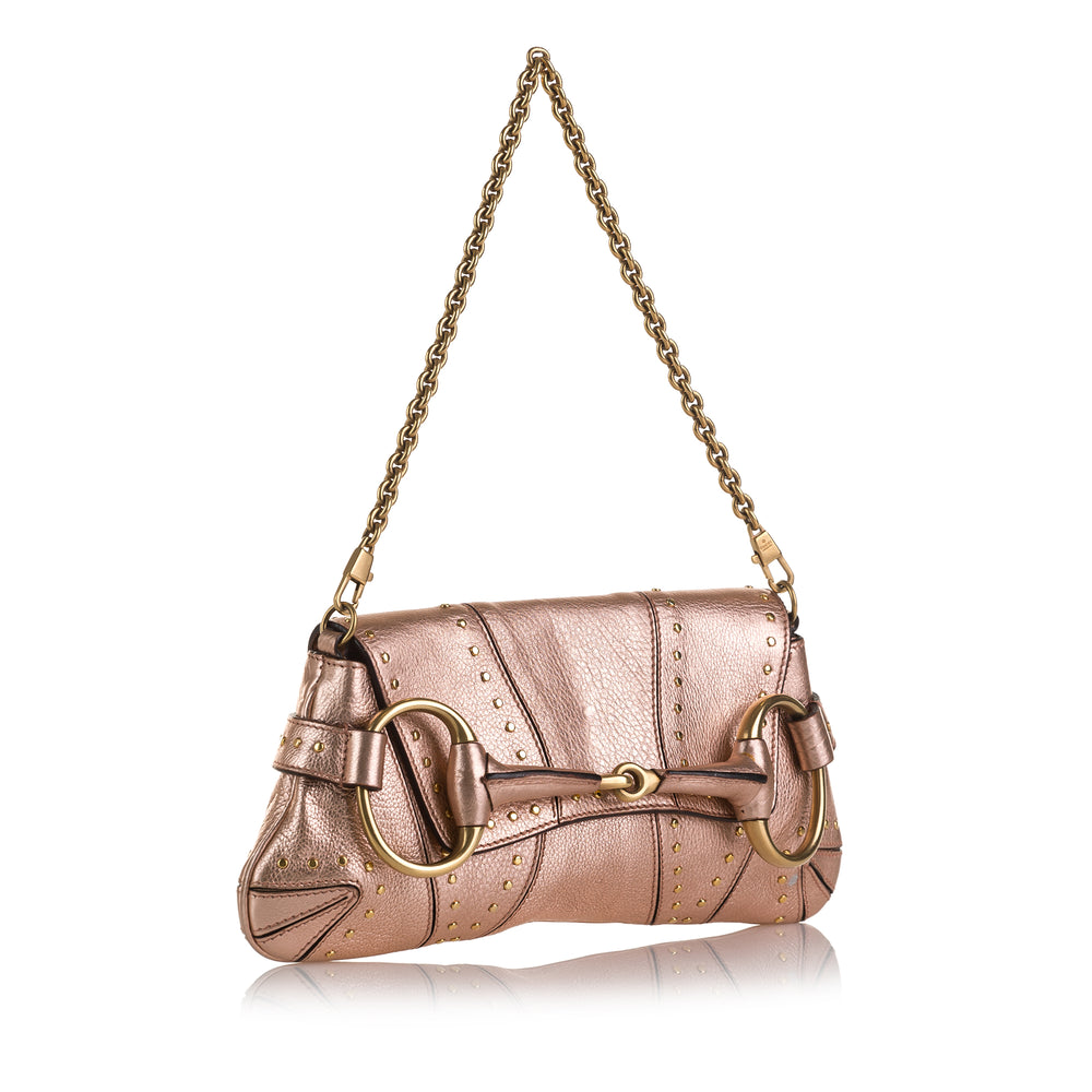 X Tom Ford Vintage Horsebit Shoulder Bag Pink - Gaby Paris