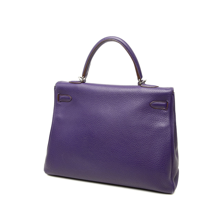 Hermès Kelly II Retourne 35 Clémence Violet – vue 2 – GABY PARIS