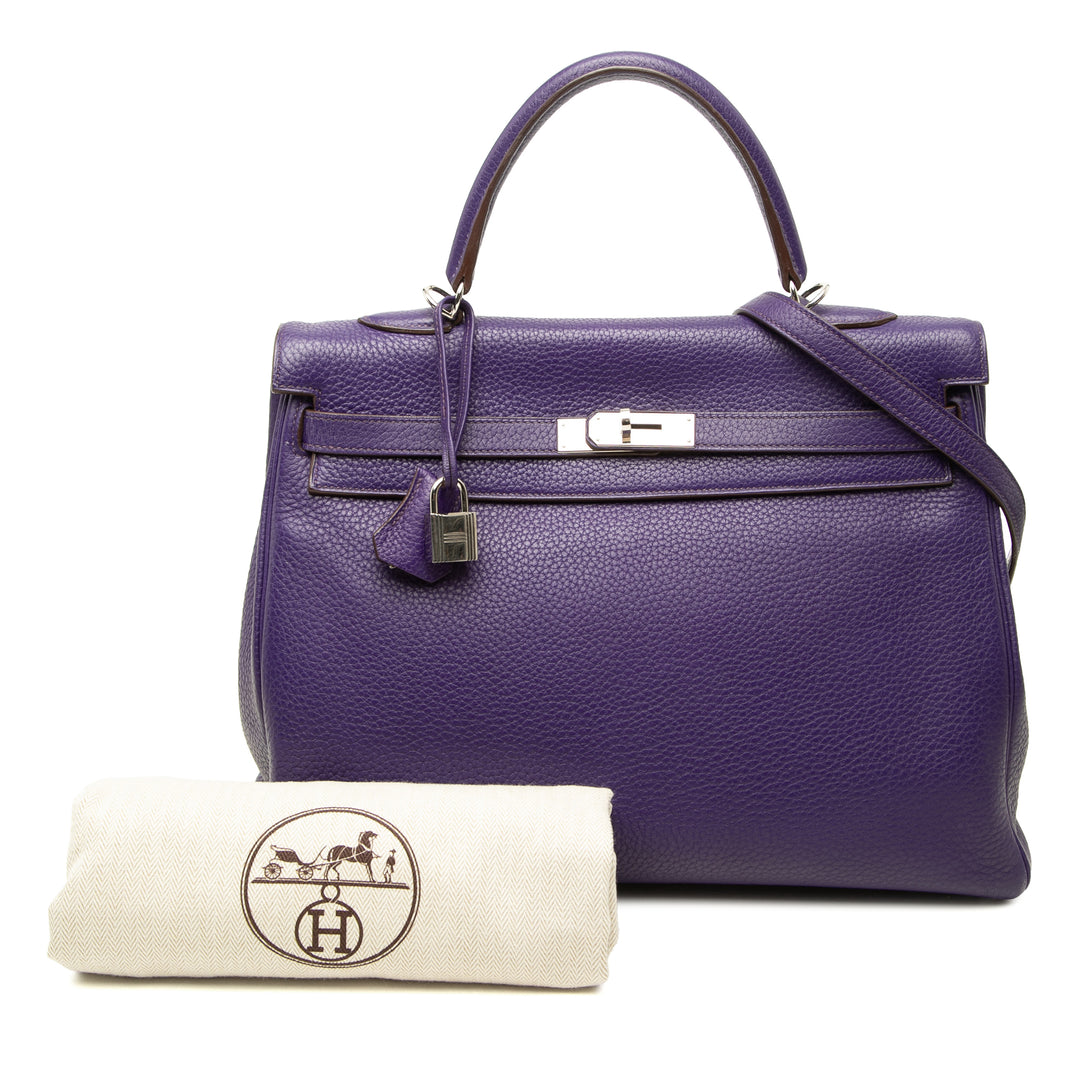 Hermès Kelly II Retourne 35 Clémence Violet – vue 7 – GABY PARIS