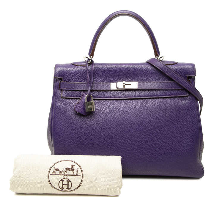 Hermès Kelly II Retourne 35 Clémence Violet – vue 7 – GABY PARIS