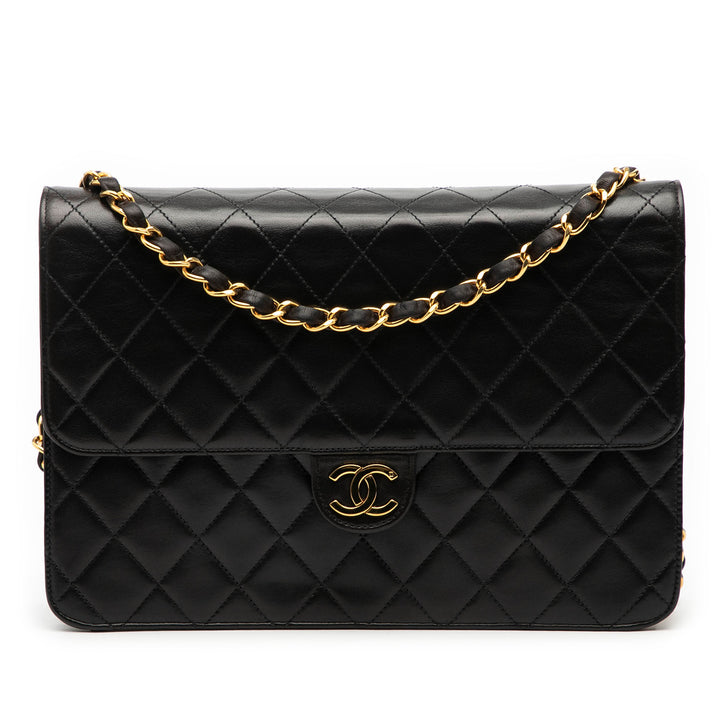 Chanel Medium CC Matelassé Cuir d’agneau Simple rabat
