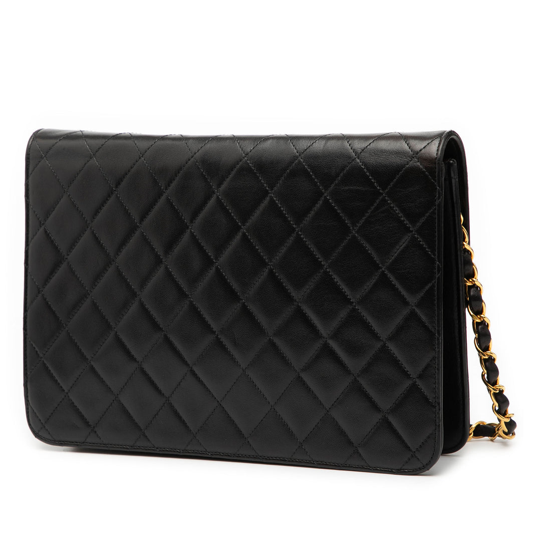 Chanel Medium CC Matelassé Cuir d’agneau Simple rabat