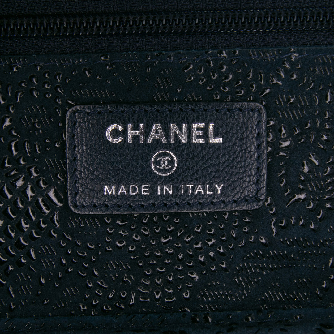 Lace Overlay Goatskin Wallet On Chain Blue - Gaby Paris