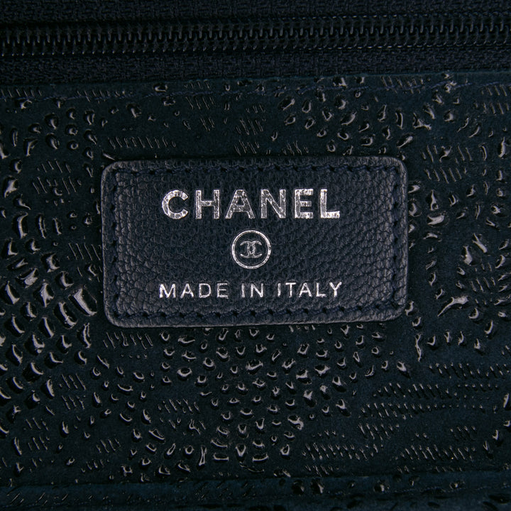 Lace Overlay Goatskin Wallet On Chain Blue - Gaby Paris