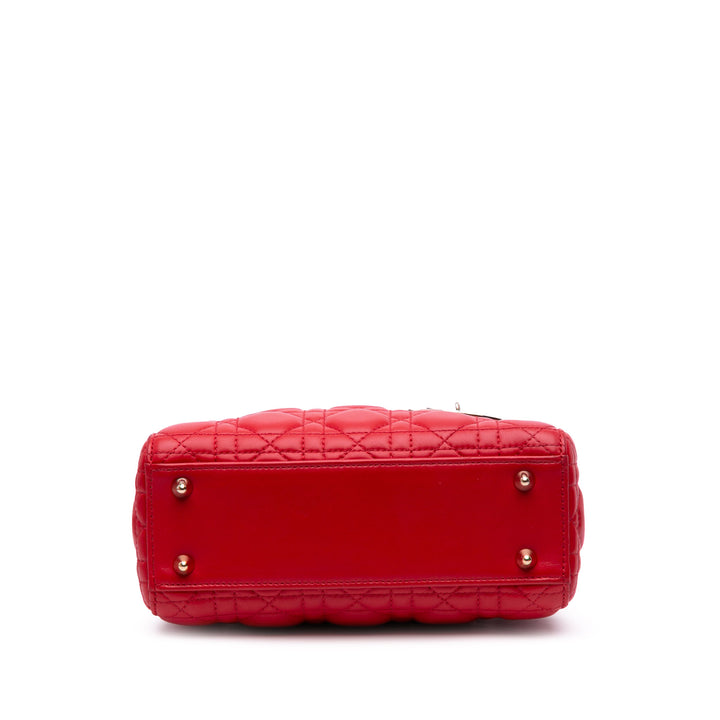 Small Lambskin Cannage My ABCDior Lady Dior Red - Gaby Paris