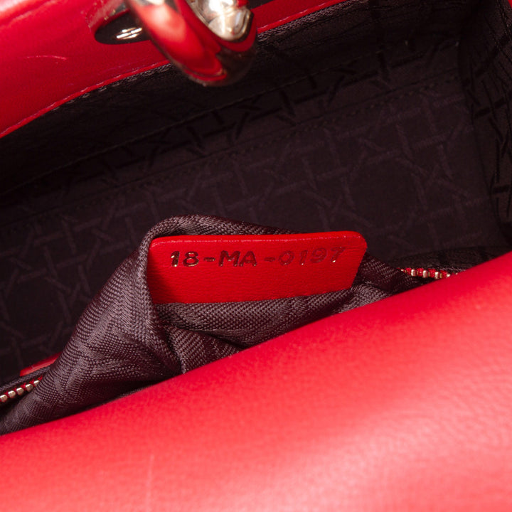 Small Lambskin Cannage My ABCDior Lady Dior Red - Gaby Paris
