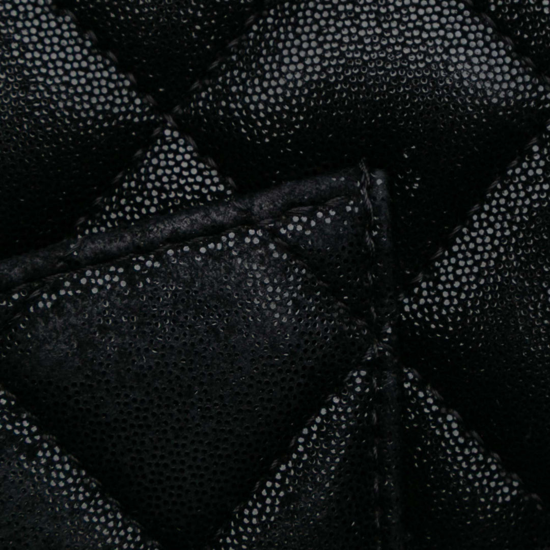 Iridescent Caviar Crystal CC Wallet On Chain Black - Gaby Paris