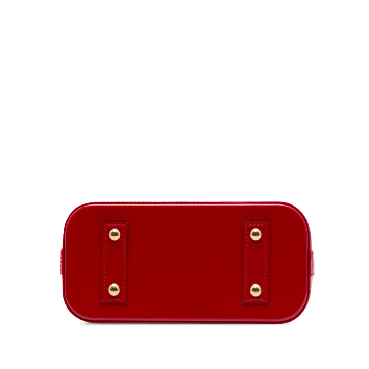 Louis Vuitton Alma BB Cuir verni Monogram Rouge – vue 3 – GABY PARIS