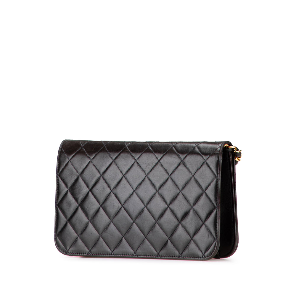 CC Quilted Lambskin Full Single Flap Black - Gaby Paris