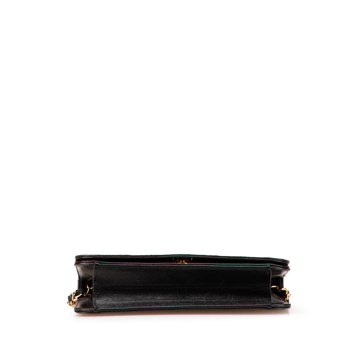 CC Quilted Lambskin Full Single Flap Black - Gaby Paris