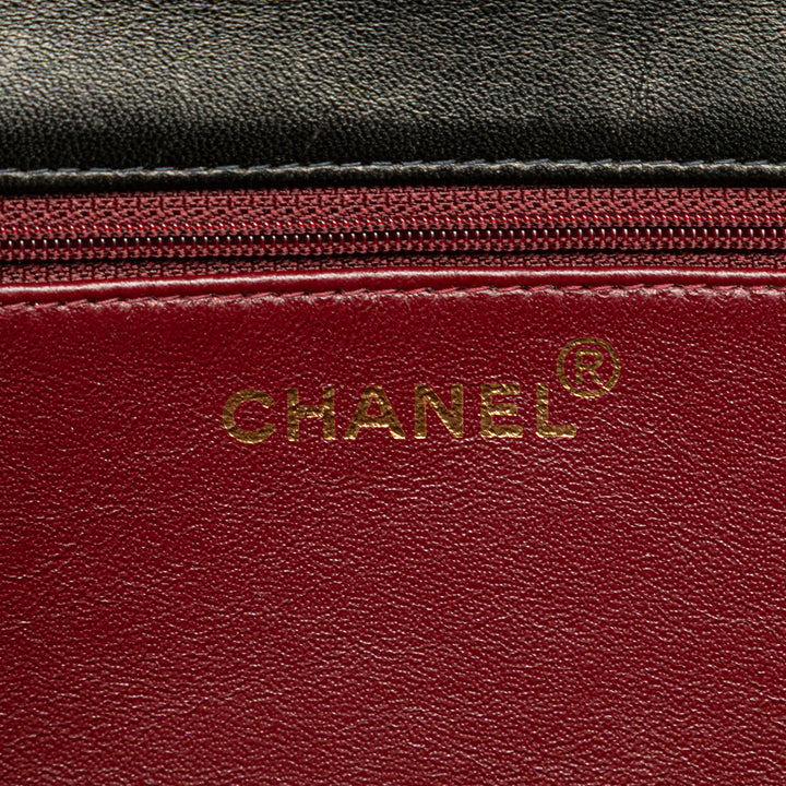 CC Quilted Lambskin Full Single Flap Black - Gaby Paris