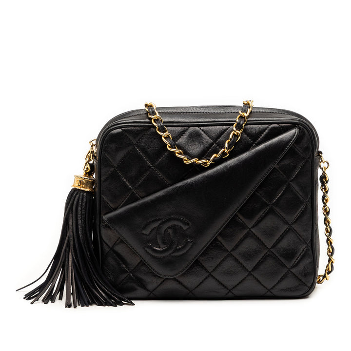 Chanel Mini CC Matelassé Cuir d’agneau Pompon Sac caméra