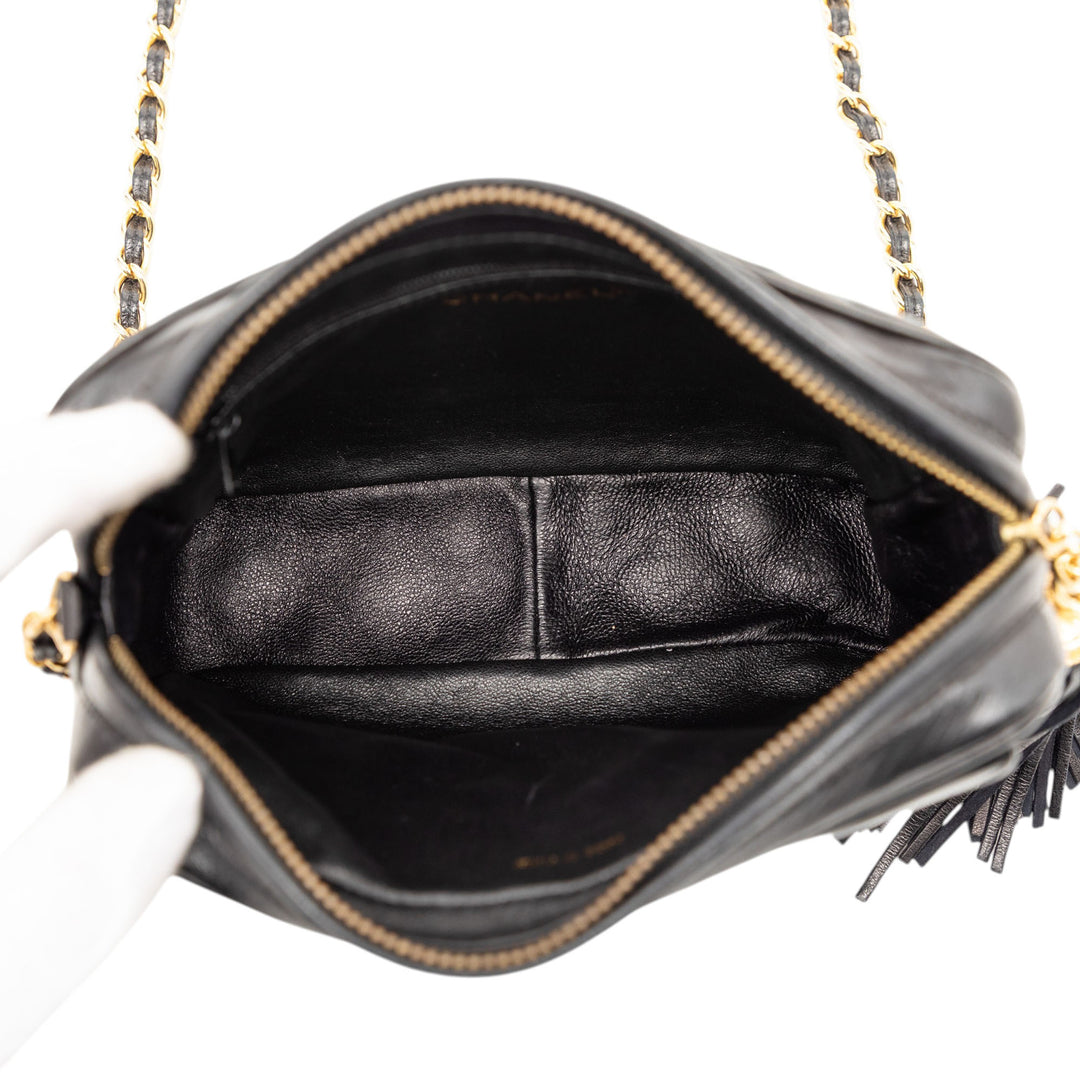 Chanel Mini CC Matelassé Cuir d’agneau Pompon Sac caméra