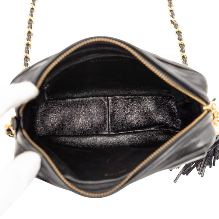Chanel Mini CC Matelassé Cuir d’agneau Pompon Sac caméra