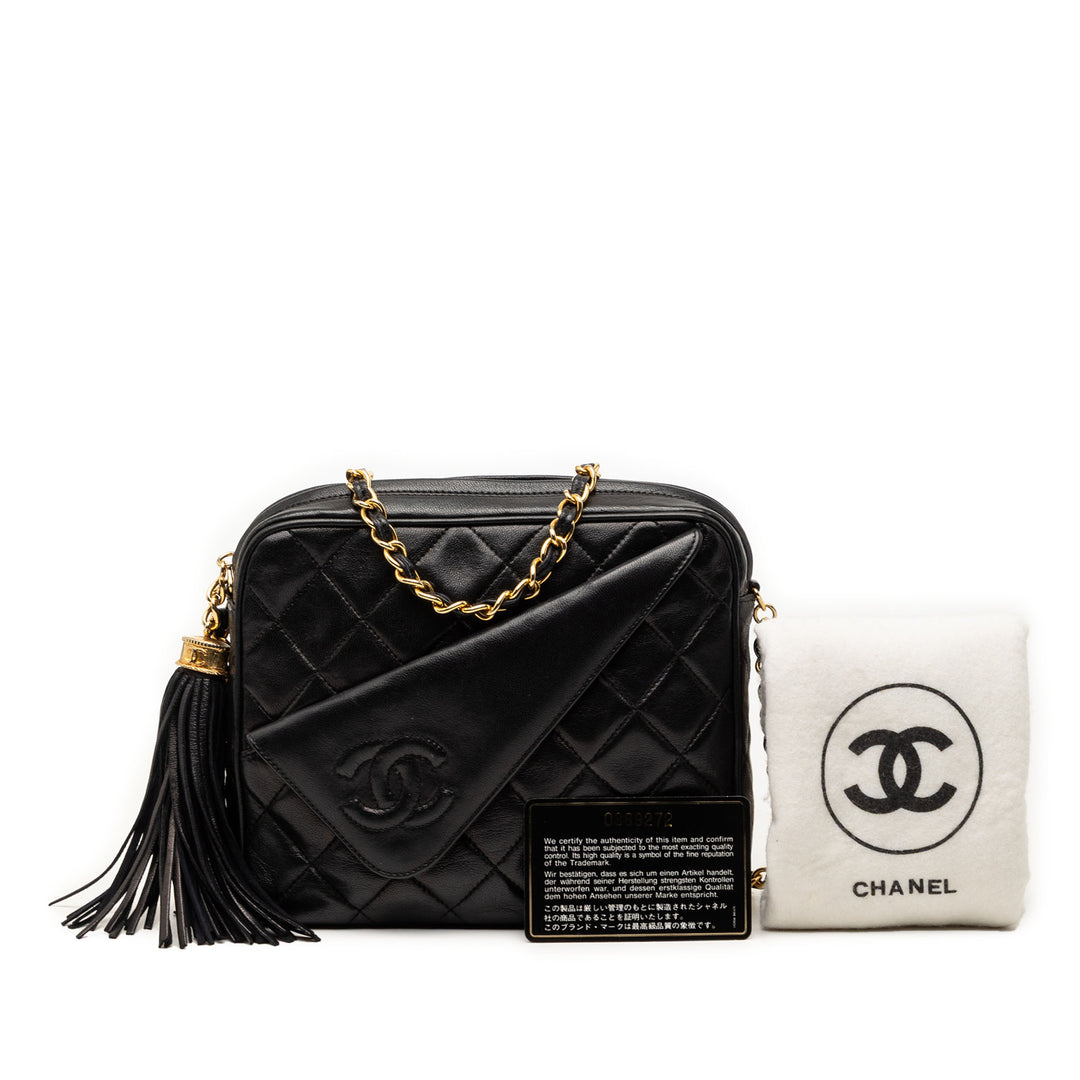Chanel Mini CC Matelassé Cuir d’agneau Pompon Sac caméra