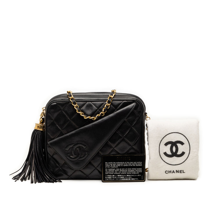 Chanel Mini CC Matelassé Cuir d’agneau Pompon Sac caméra