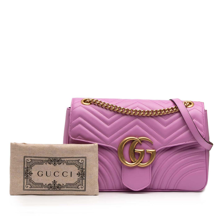 Gucci Large GG Marmont Matelasse Cuir Sac bandoulière
