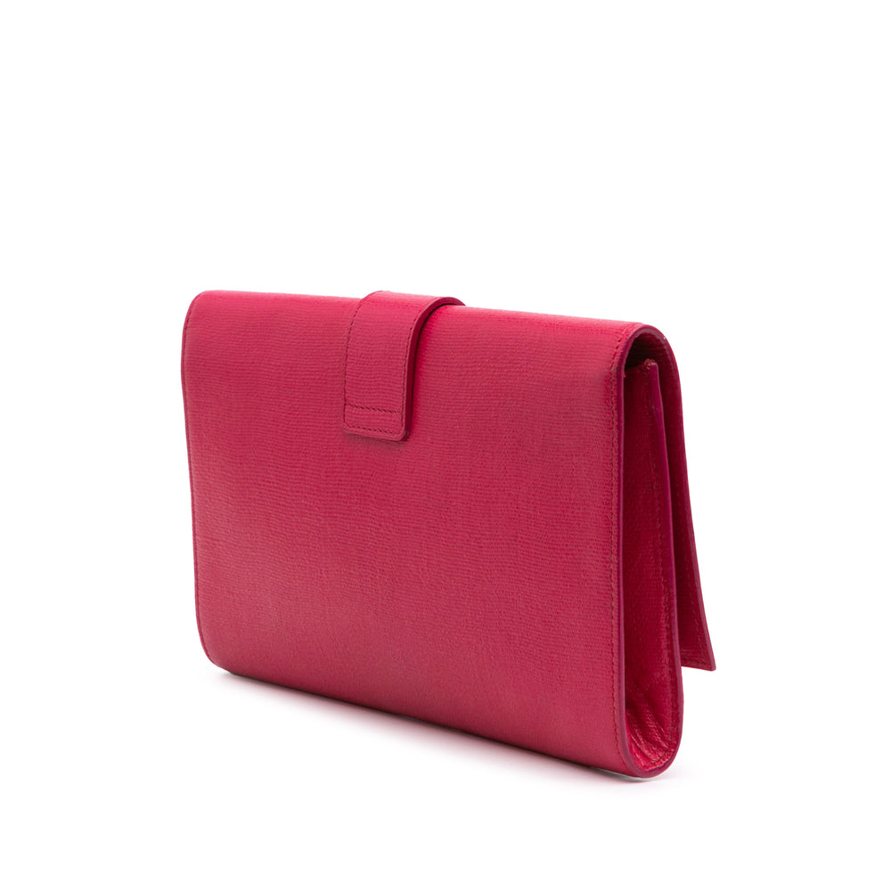 Leather Chyc Ligne Clutch Pink - Gaby Paris
