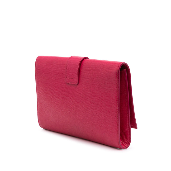 Leather Chyc Ligne Clutch Pink - Gaby Paris