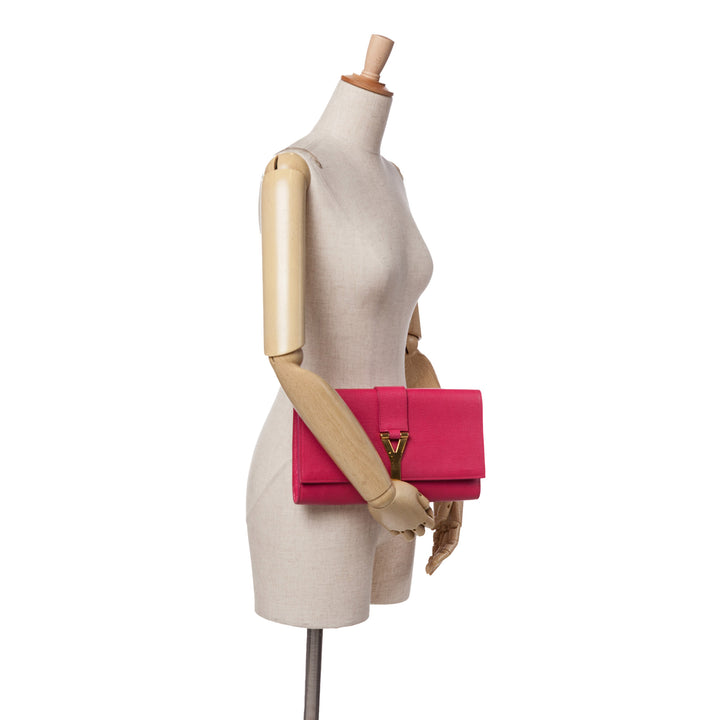 Leather Chyc Ligne Clutch Pink - Gaby Paris