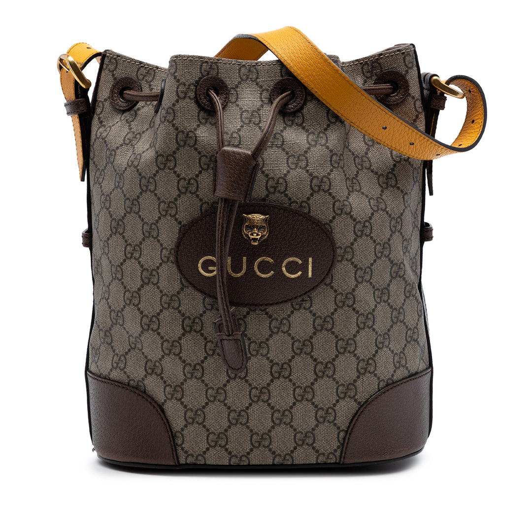 Gucci GG Supreme Neo Vintage Drawstring Bucket Sac
