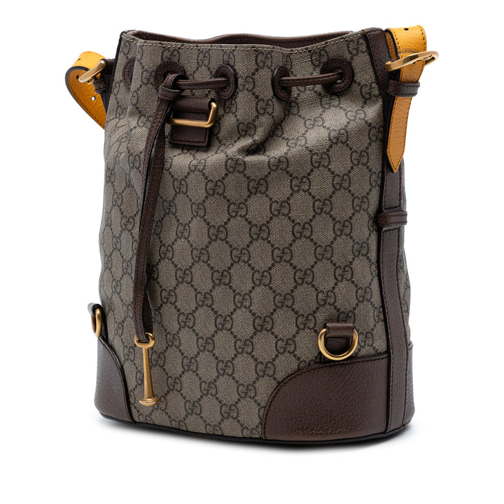Gucci GG Supreme Neo Vintage Drawstring Bucket Sac