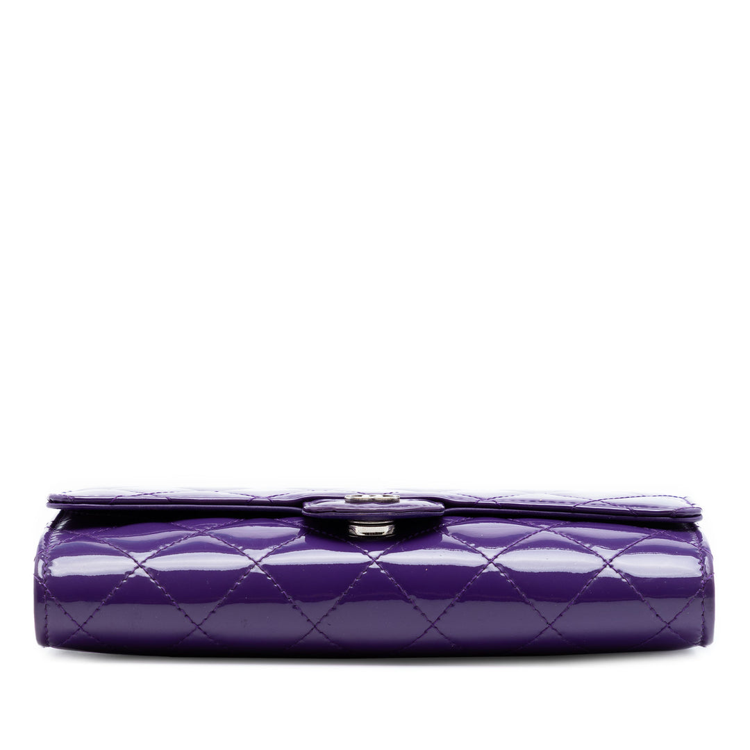 Chanel CC Matelassé Cuir verni Wallet on Chain