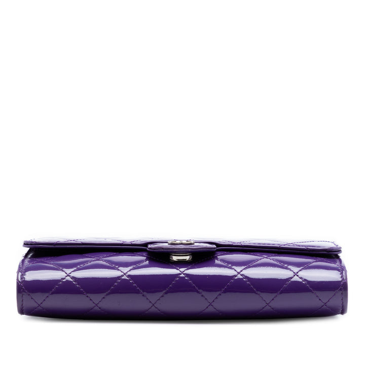 Chanel CC Matelassé Cuir verni Wallet on Chain