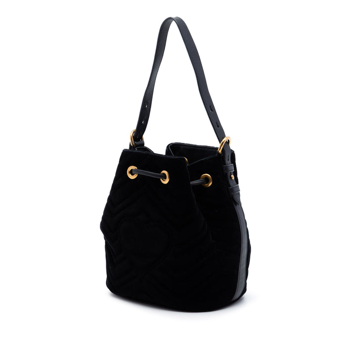 Gucci GG Marmont 2.0 Matelasse Velours Bucket Sac