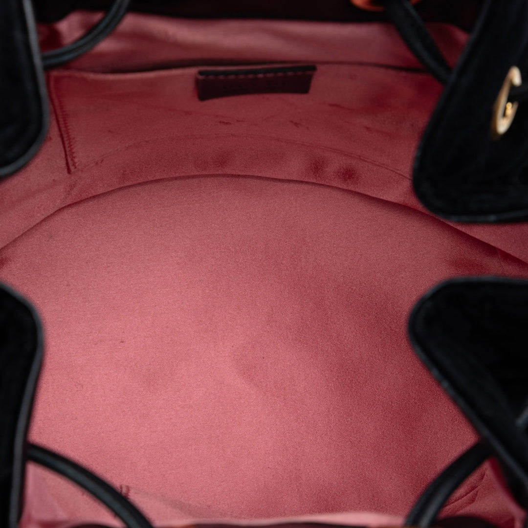 Gucci GG Marmont 2.0 Matelasse Velours Bucket Sac