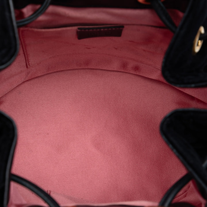 Gucci GG Marmont 2.0 Matelasse Velours Bucket Sac