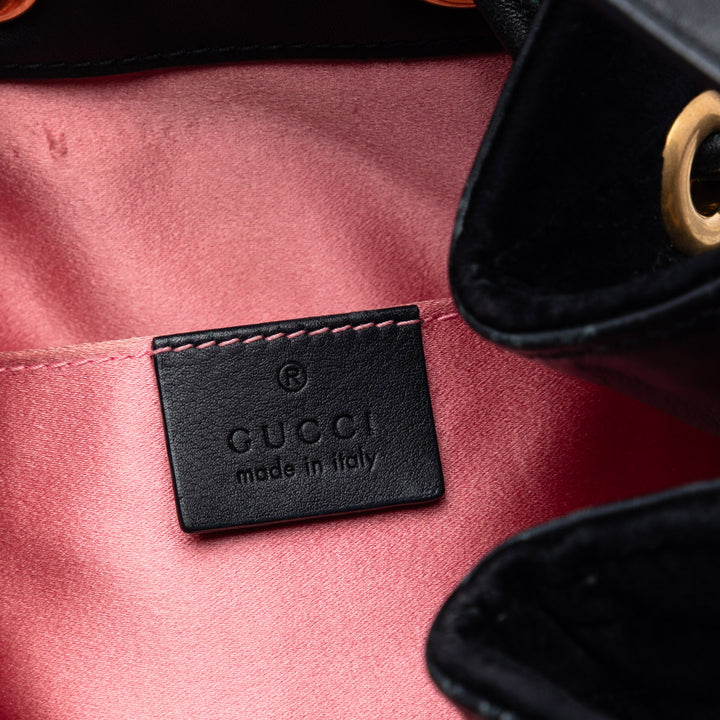 Gucci GG Marmont 2.0 Matelasse Velours Bucket Sac