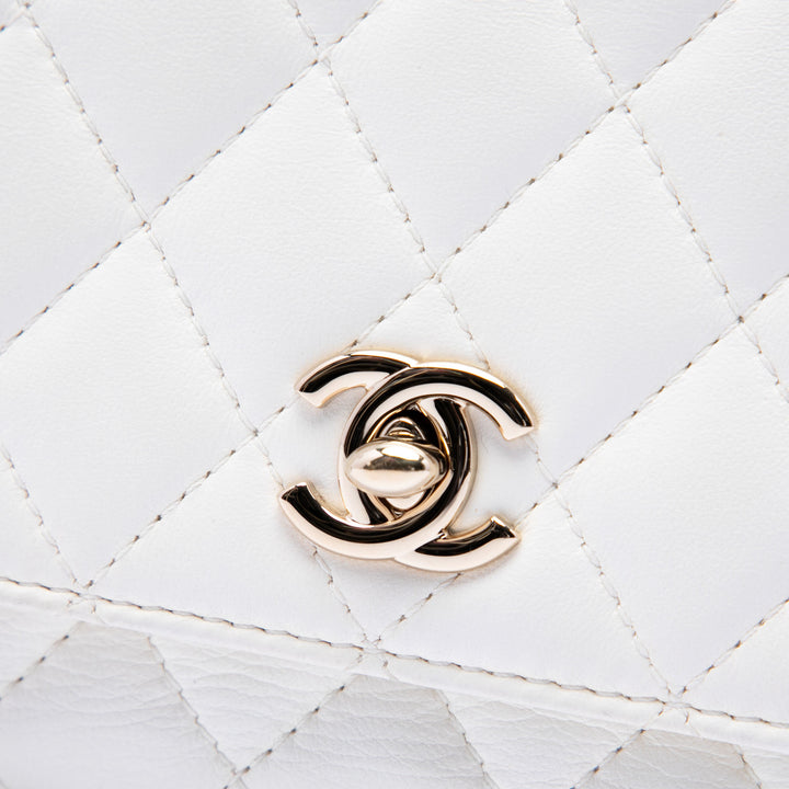 Chanel CC Matelassé Side Packs à rabat Cuir d'agneau