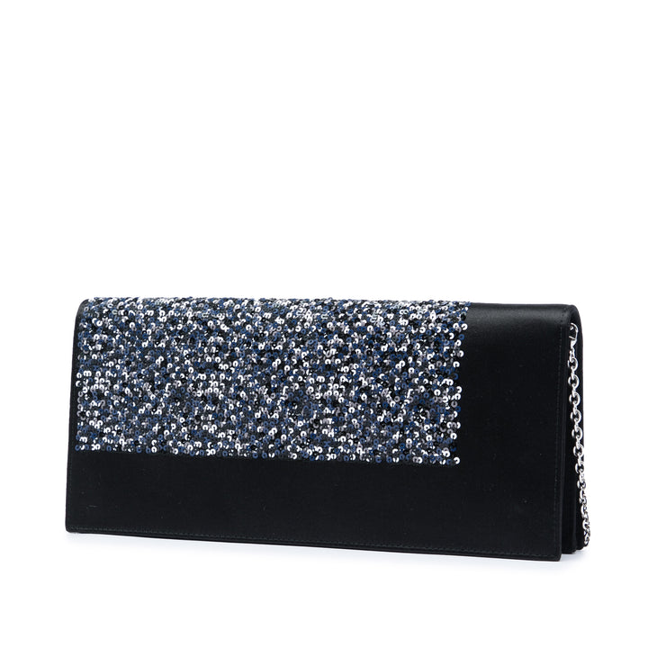 Dior Sequins Pochette avec chaîne Noir – vue 2 – GABY PARIS