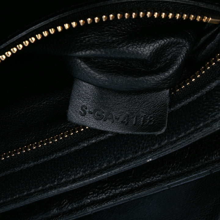Medium Quilted Calfskin C Bag Black - Gaby Paris