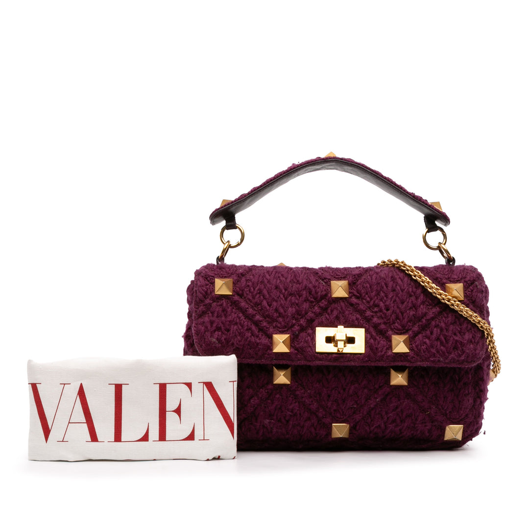 Valentino Large Knit Roman Stud Sac