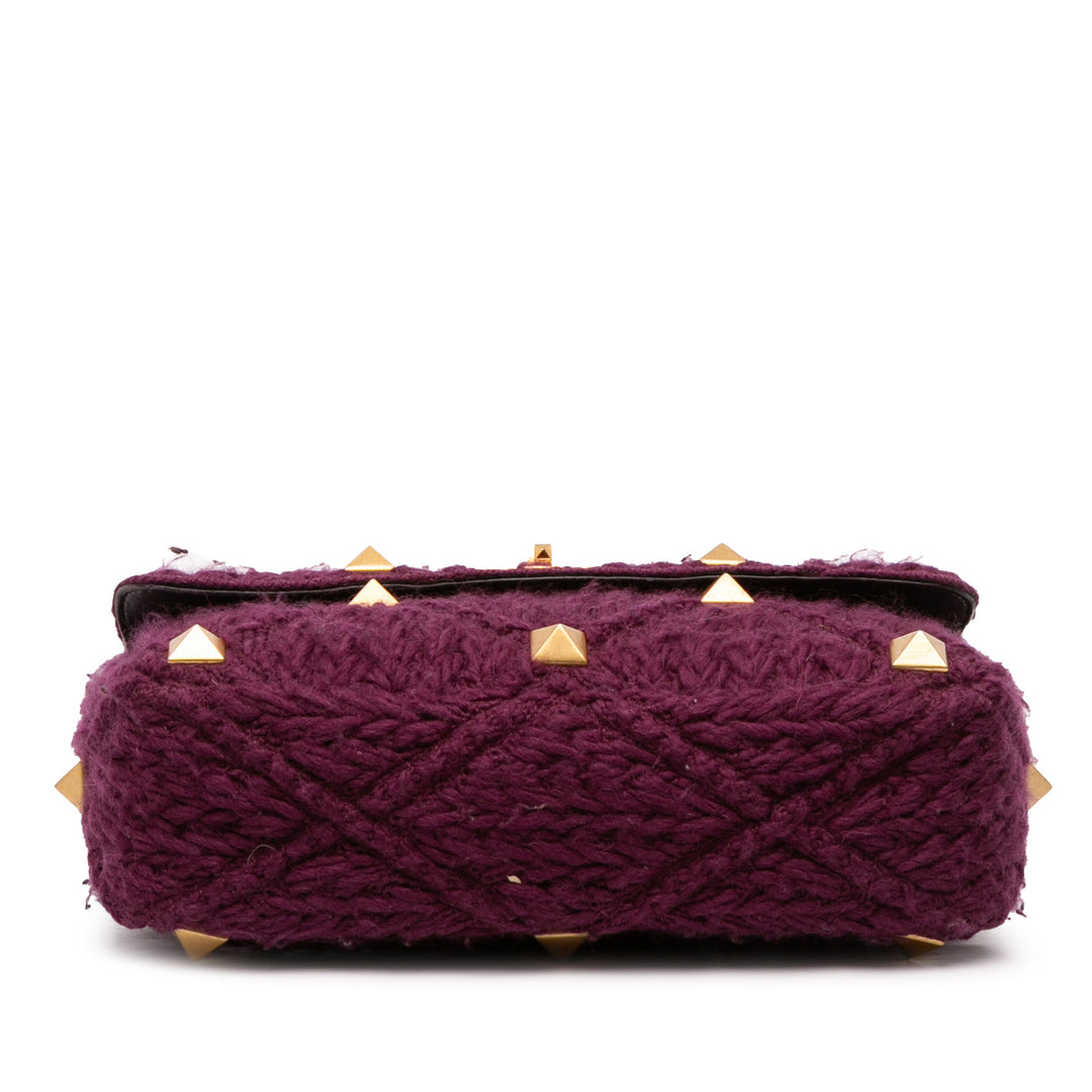 Valentino Large Knit Roman Stud Sac