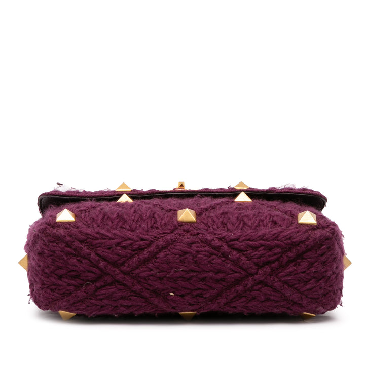 Valentino Large Knit Roman Stud Sac